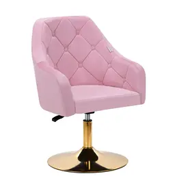 Mega Beauty Shop® Draaistoel LUX roze fluweel