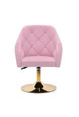 Mega Beauty Shop® Draaistoel LUX roze fluweel
