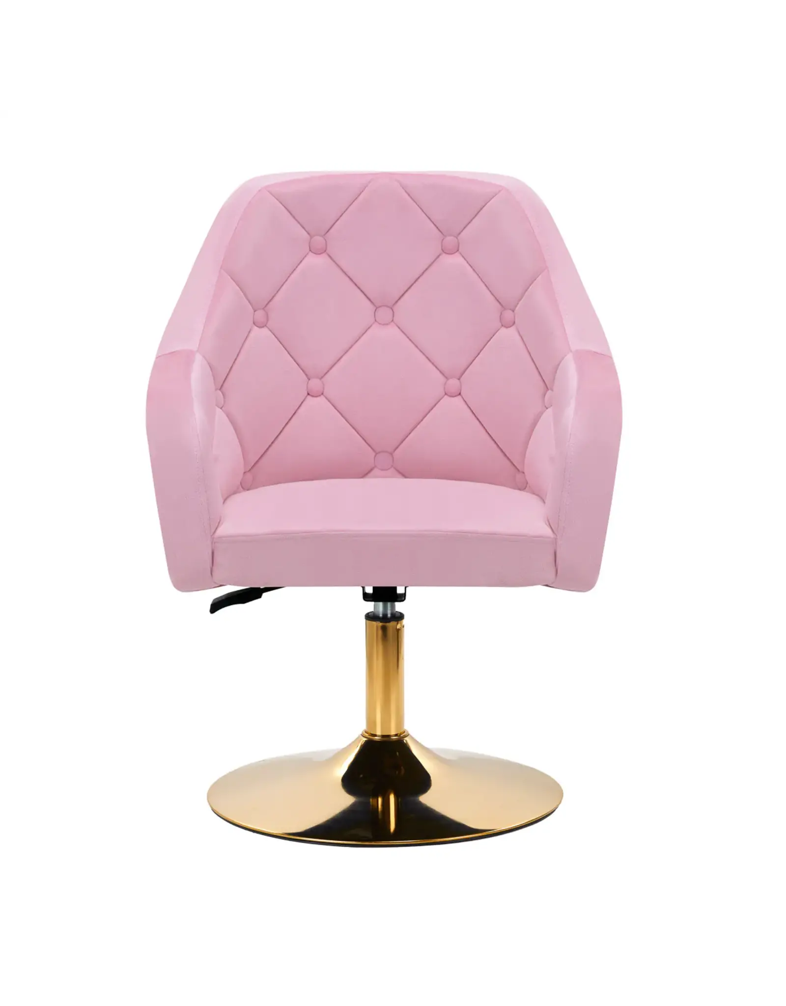 Mega Beauty Shop® Draaistoel LUX roze fluweel