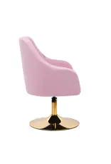 Mega Beauty Shop® Draaistoel LUX roze fluweel
