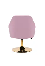 Mega Beauty Shop® Draaistoel LUX roze fluweel
