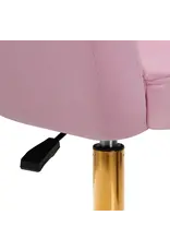 Mega Beauty Shop® Draaistoel LUX roze fluweel