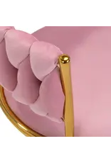 Mega Beauty Shop® Draaistoel LUX roze fluweel
