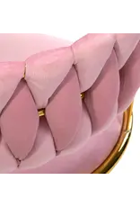 Mega Beauty Shop® Draaistoel LUX roze fluweel