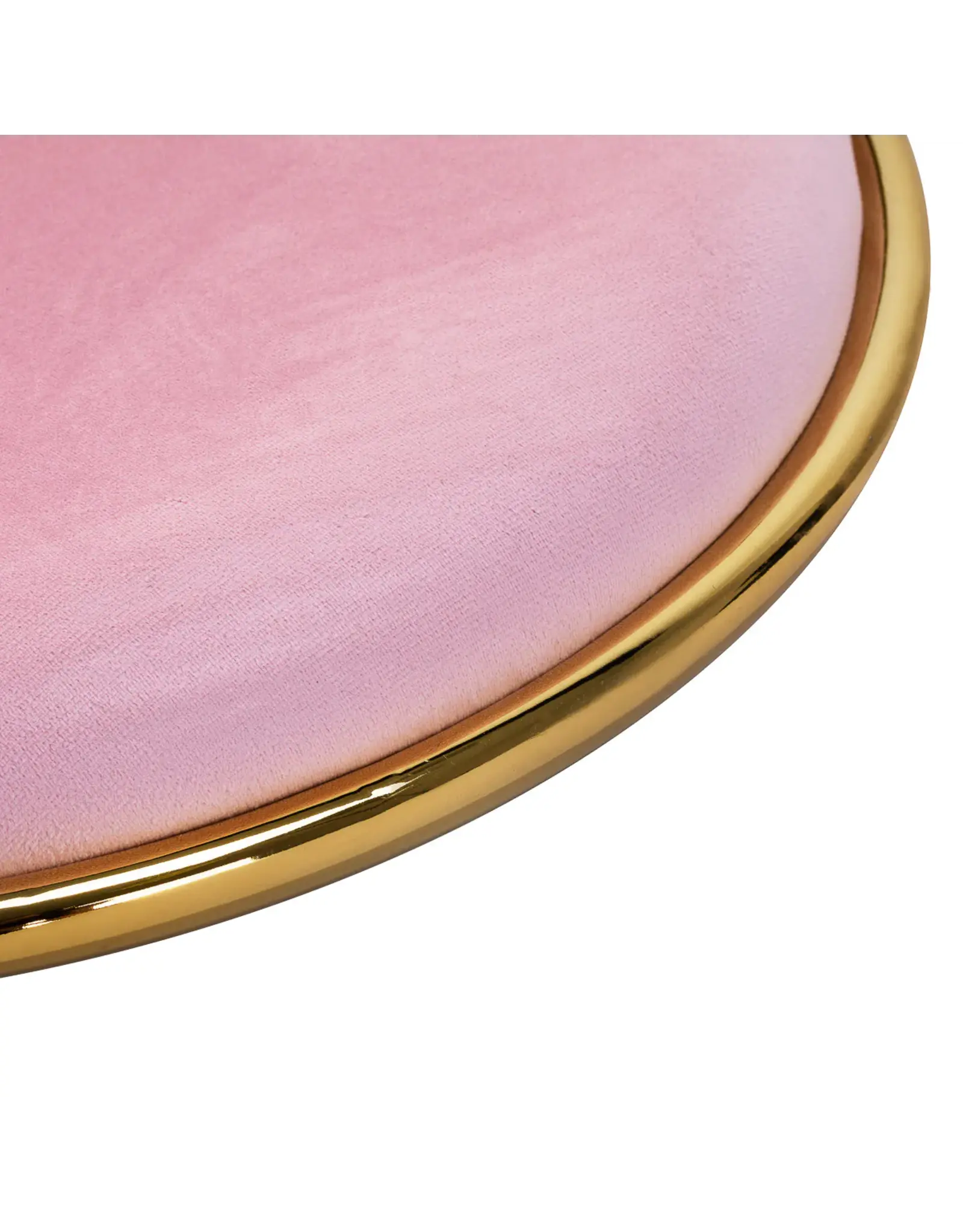 Mega Beauty Shop® Draaistoel LUX roze fluweel