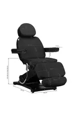 Mega Beauty Shop® Elektrische behandelstoel Zwart  (3 motoren)