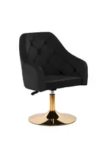 Mega Beauty Shop® Draaistoel LUX Zwart  fluweel