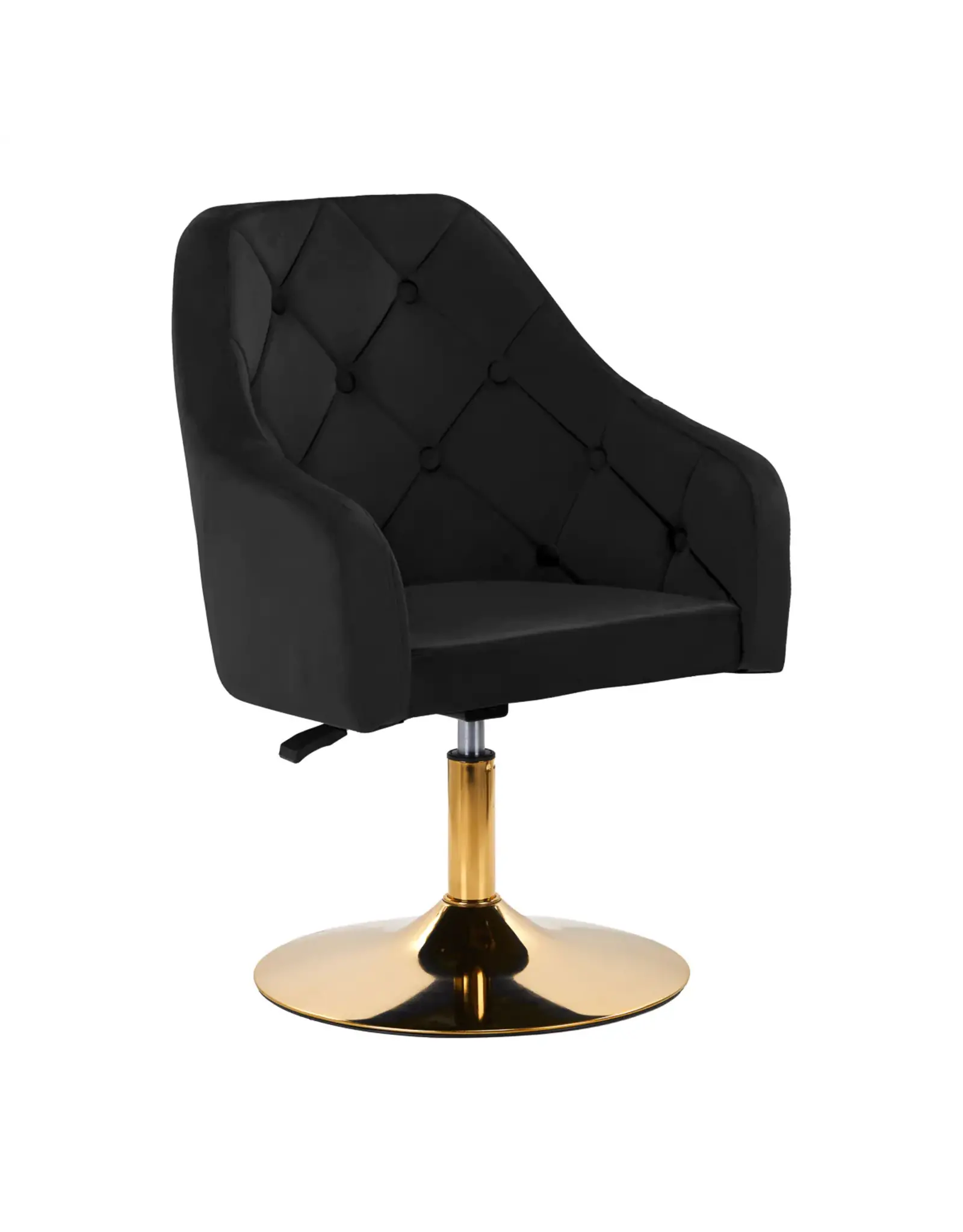 Mega Beauty Shop® Draaistoel LUX Zwart  fluweel