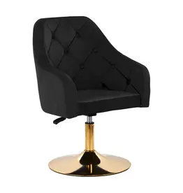 Mega Beauty Shop® Draaistoel LUX Zwart  fluweel Mega Beauty Shop® Draaistoel LUX Zwart  fluweel