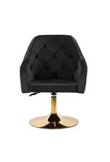 Mega Beauty Shop® Draaistoel LUX Zwart  fluweel