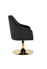 Mega Beauty Shop® Draaistoel LUX Zwart  fluweel