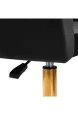 Mega Beauty Shop® Draaistoel LUX Zwart  fluweel