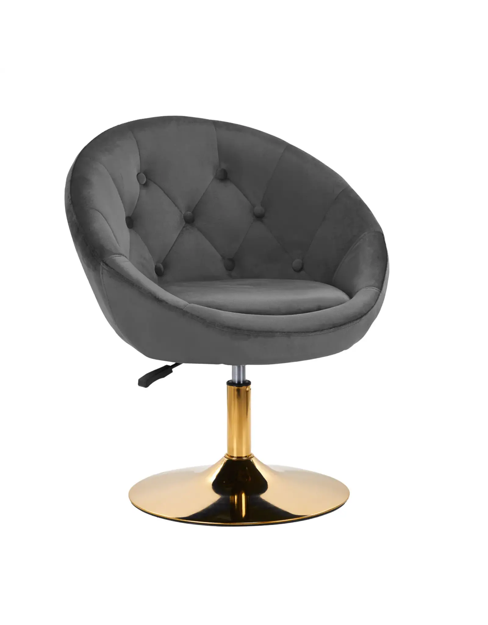 Mega Beauty Shop® Draaistoel LUX grijs fluweel
