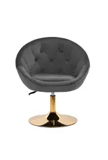 Mega Beauty Shop® Draaistoel LUX grijs fluweel