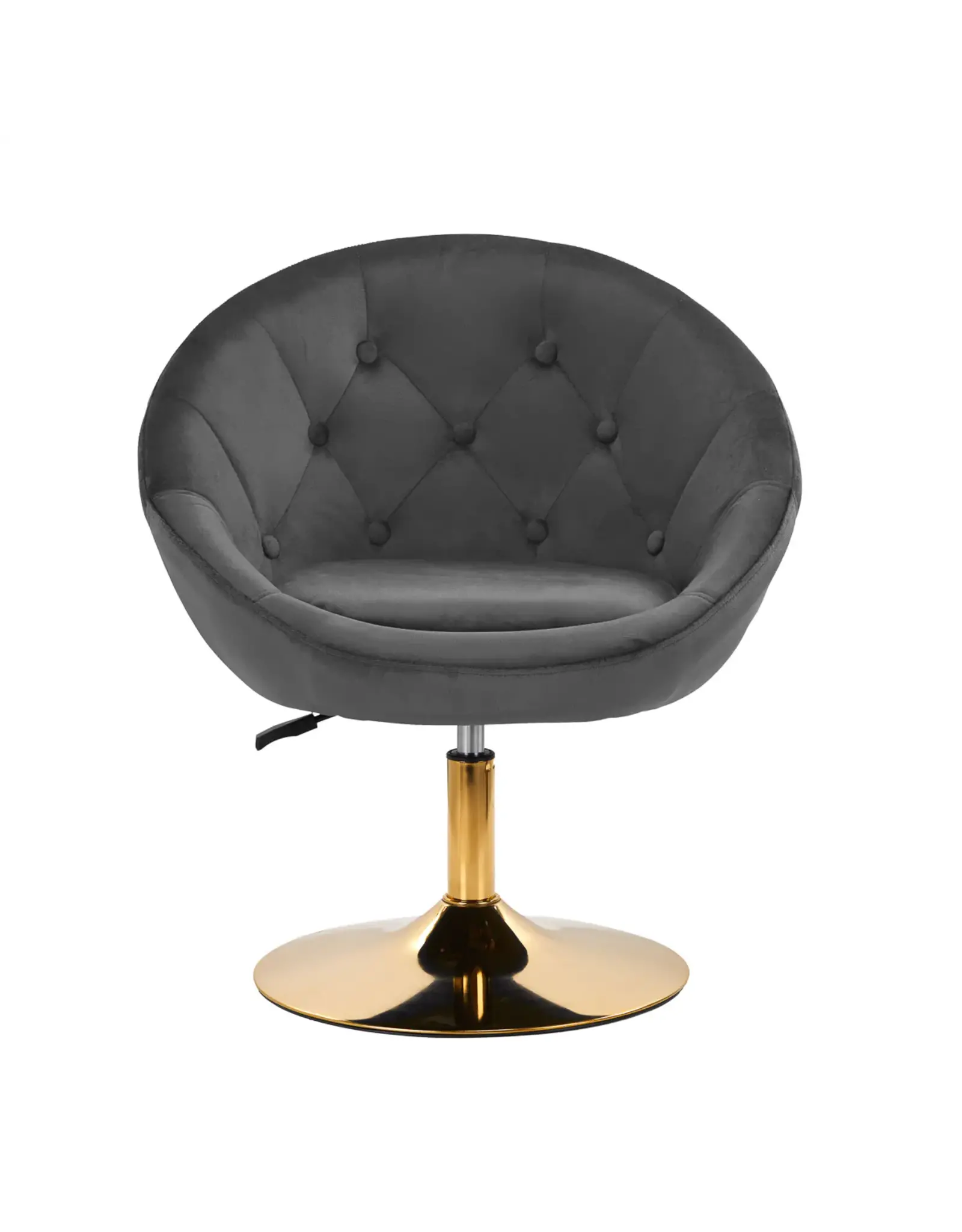 Mega Beauty Shop® Draaistoel LUX grijs fluweel