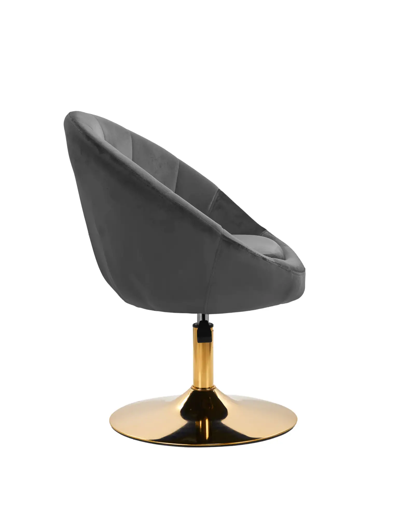 Mega Beauty Shop® Draaistoel LUX grijs fluweel
