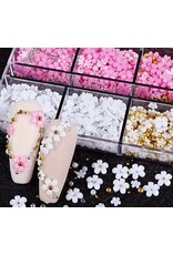 Mega Beauty Shop® Acryl Bloemen 3D wit&roze
