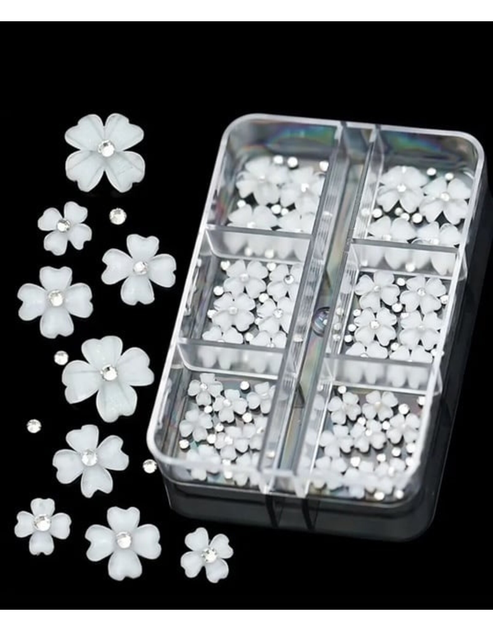 Mega Beauty Shop® Acryl Bloemen 3D wit