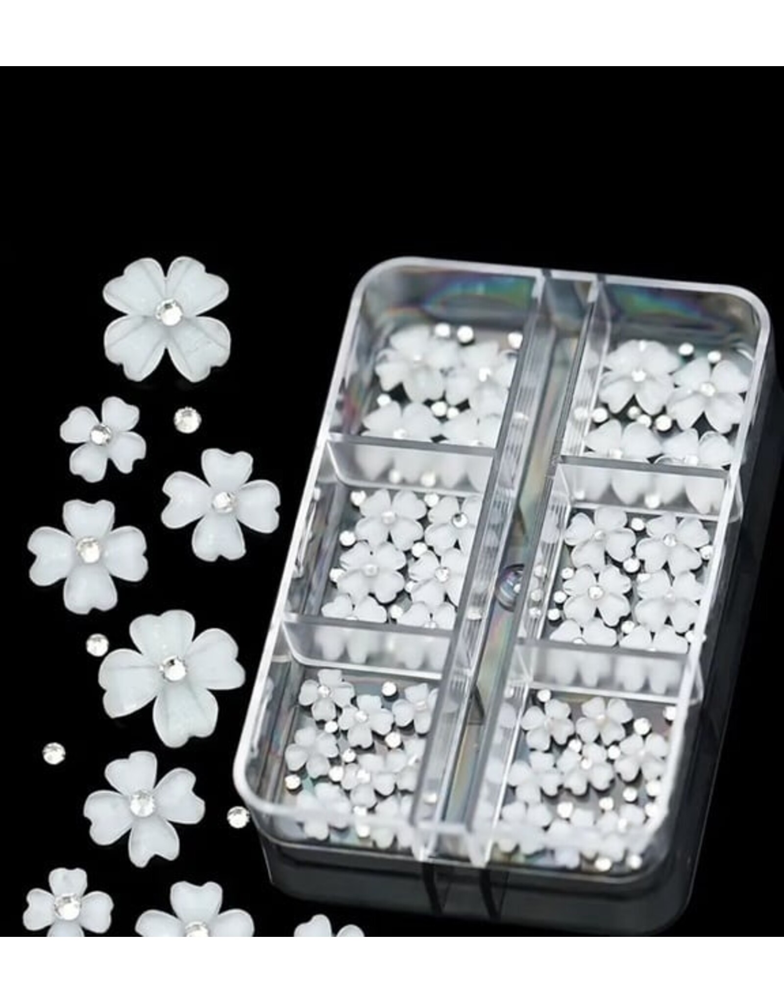 Mega Beauty Shop® Acryl Bloemen 3D wit