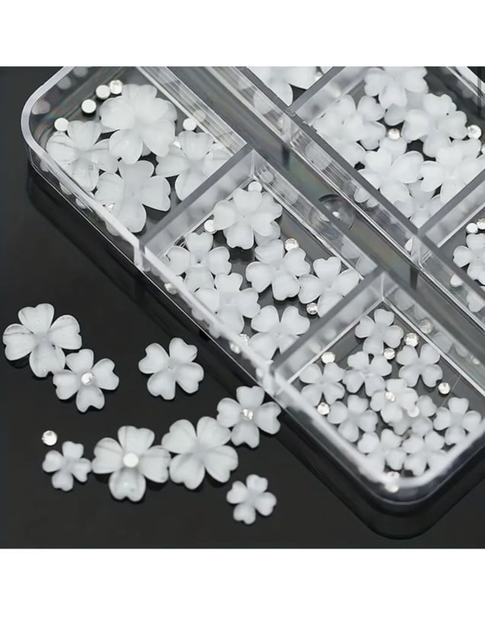Mega Beauty Shop® Acryl Bloemen 3D wit
