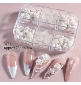 Mega Beauty Shop® Acryl Bloemen 3D wit