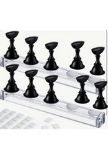 Mega Beauty Shop® Tiphouder/Presentatiehouder zwart