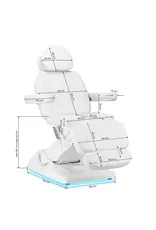 Mega Beauty Shop® Elektrische behandelstoel Wit (3 motoren)