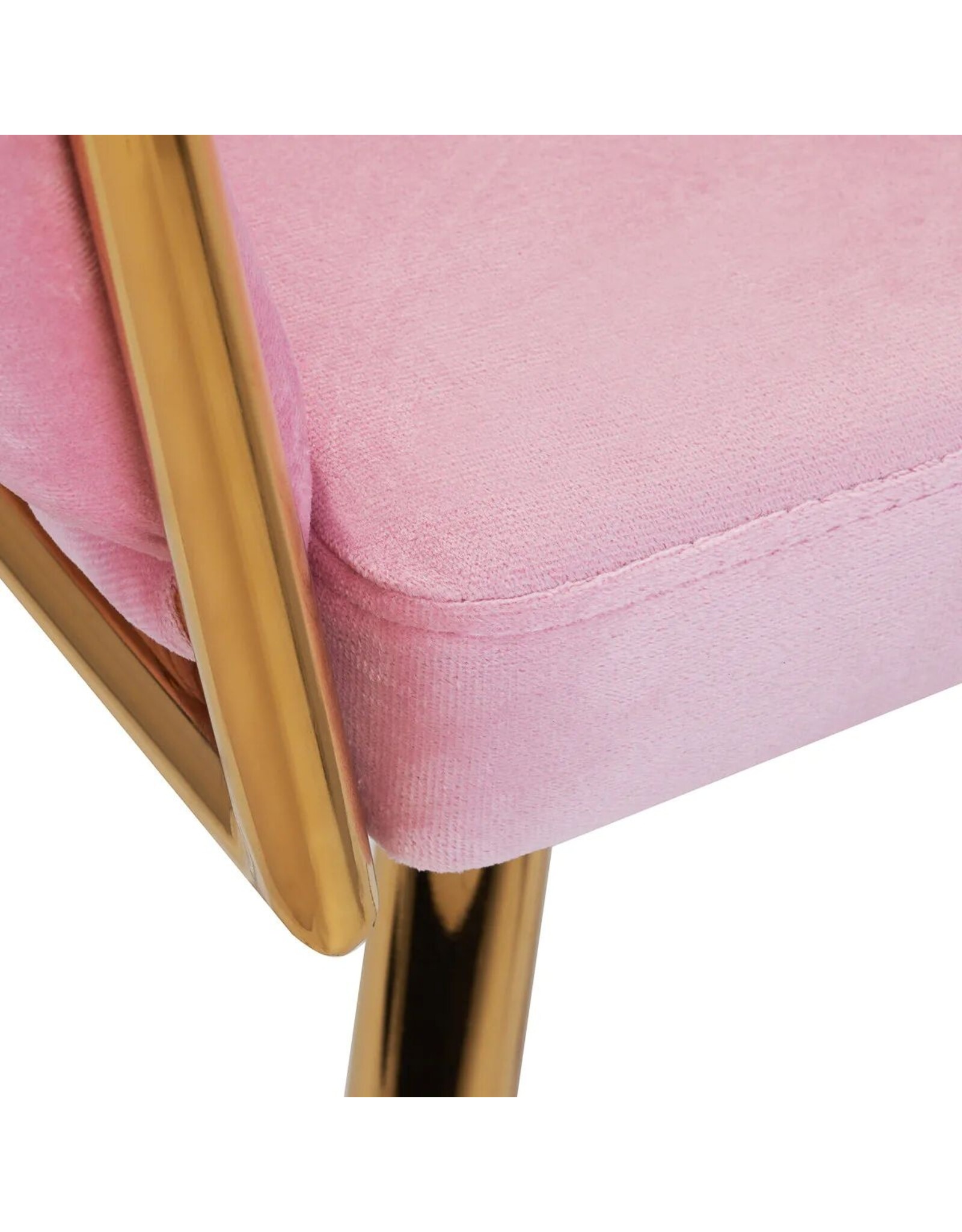 Mega Beauty Shop® Stoel LUX Roze Fluweel