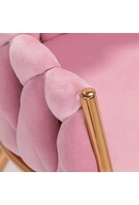 Mega Beauty Shop® Stoel LUX Roze Fluweel