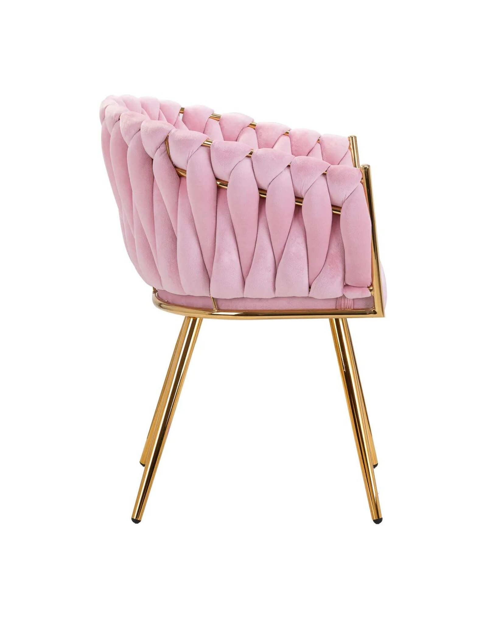 Mega Beauty Shop® Stoel LUX Roze Fluweel