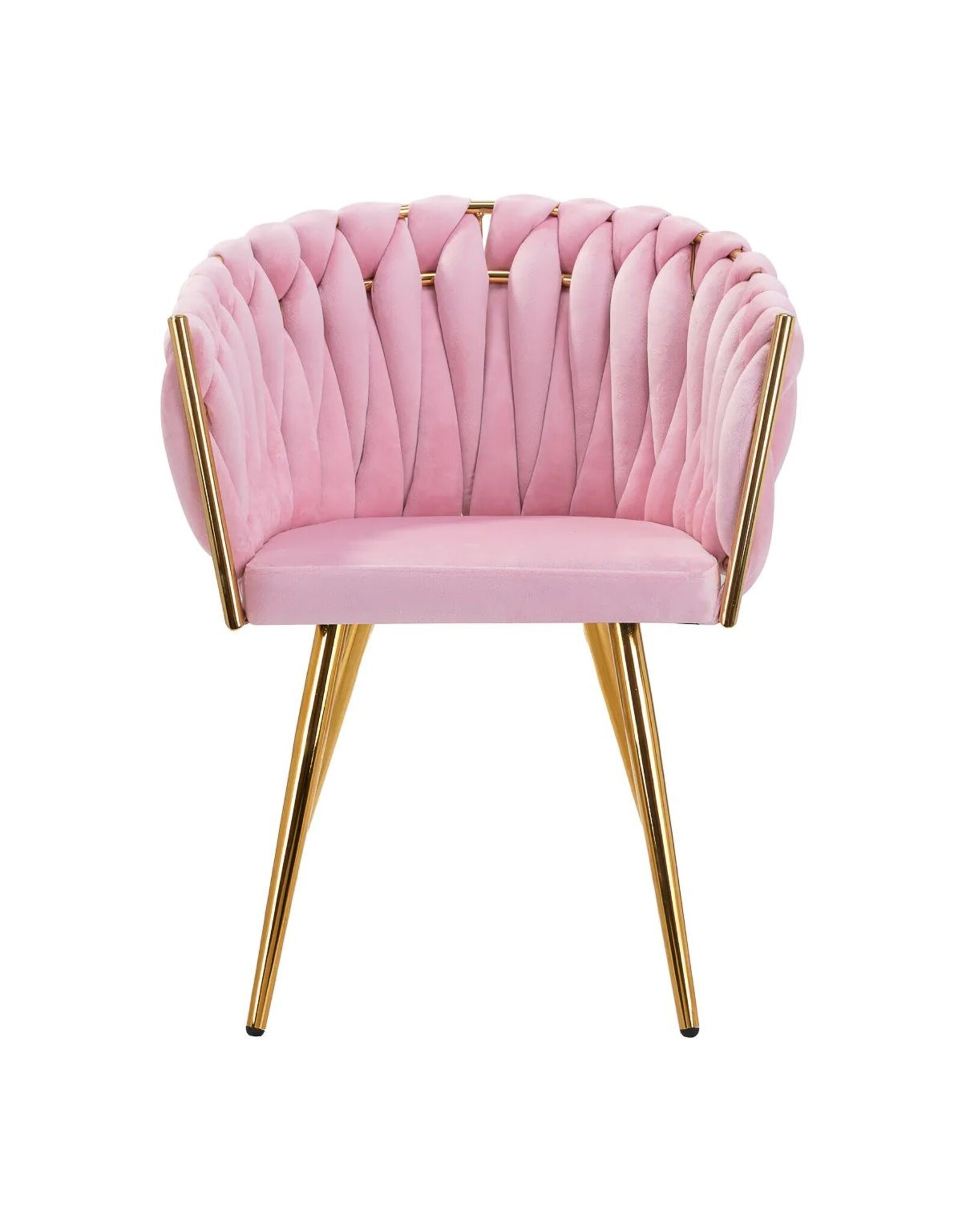 Mega Beauty Shop® Stoel LUX Roze Fluweel