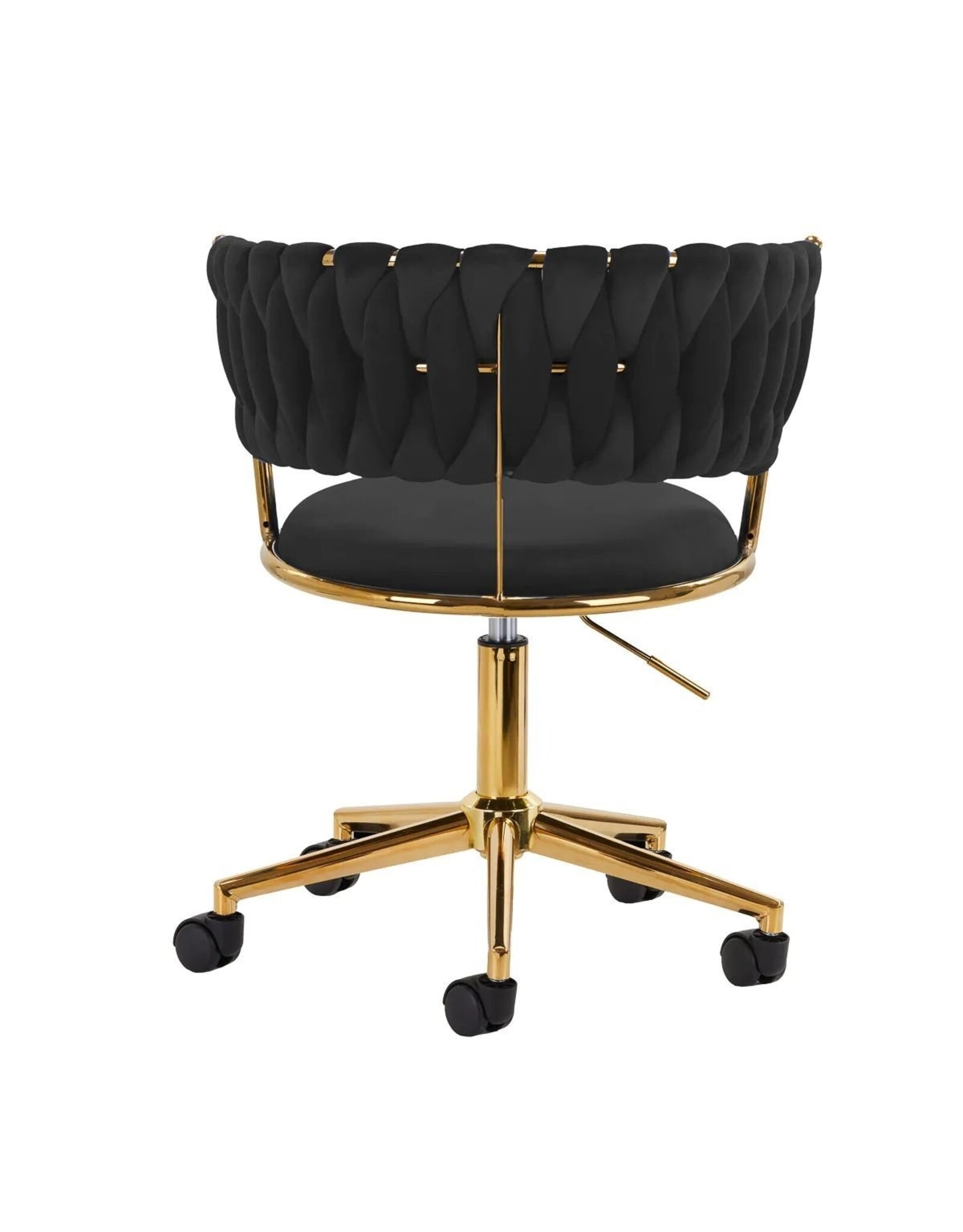 Mega Beauty Shop® Draaistoel LUX zwart fluweel