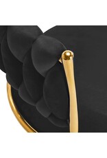 Mega Beauty Shop® Draaistoel LUX zwart fluweel