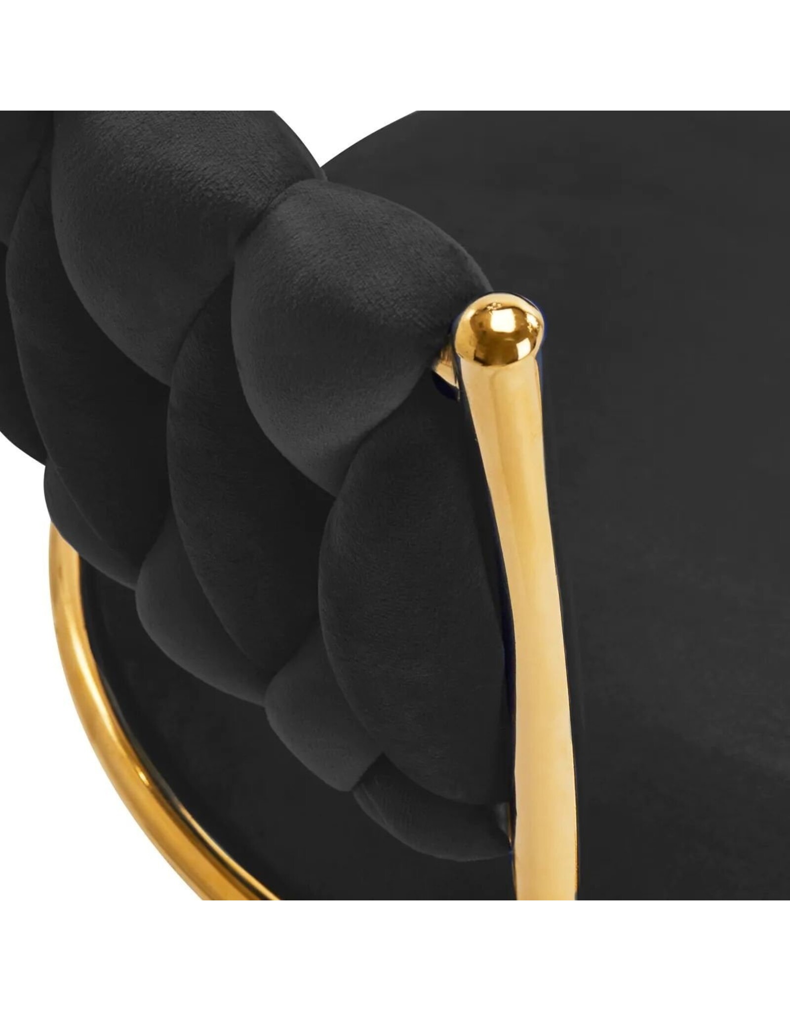 Mega Beauty Shop® Draaistoel LUX zwart fluweel