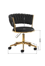 Mega Beauty Shop® Draaistoel LUX zwart fluweel