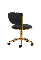 Mega Beauty Shop® Draaistoel LUX zwart fluweel