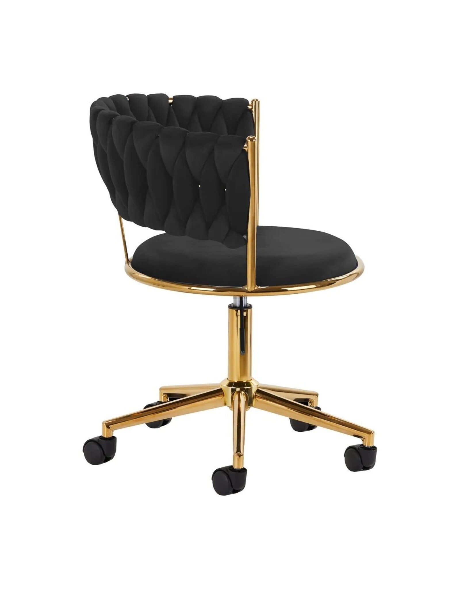 Mega Beauty Shop® Draaistoel LUX zwart fluweel