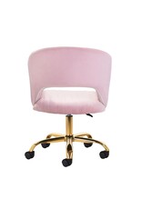 Mega Beauty Shop® Draaistoel LUX roze fluweel