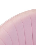 Mega Beauty Shop® Draaistoel LUX roze fluweel