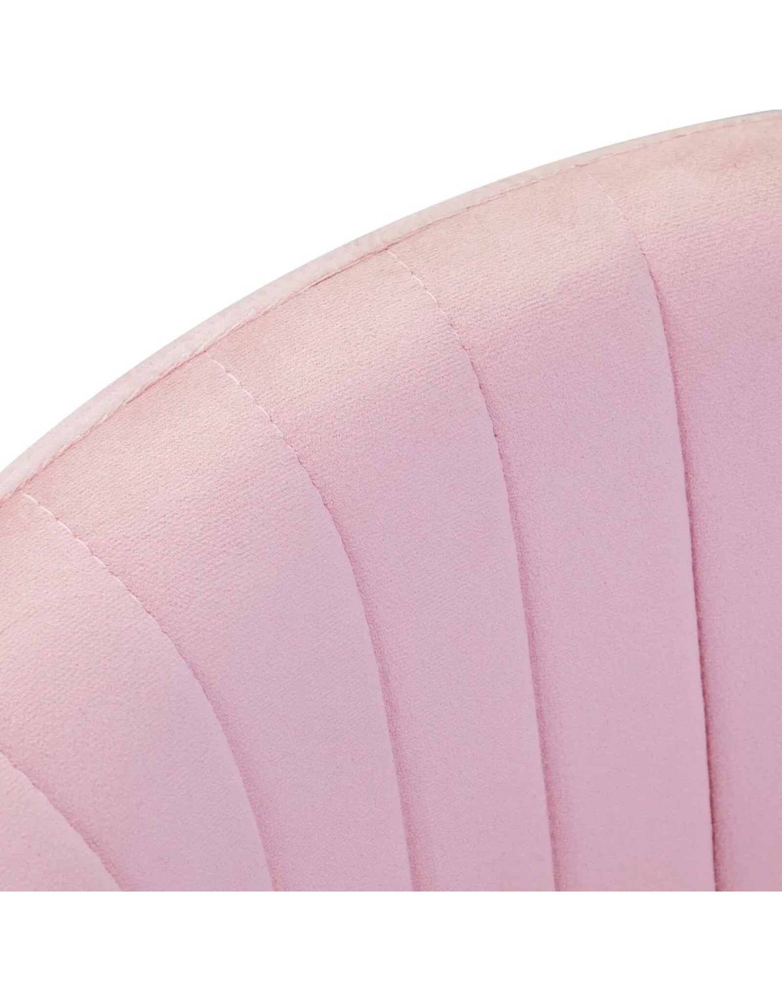 Mega Beauty Shop® Draaistoel LUX roze fluweel