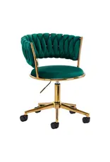 Mega Beauty Shop® Draaistoel LUX Groen fluweel