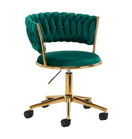 Mega Beauty Shop® Draaistoel LUX Groen fluweel Mega Beauty Shop® Draaistoel LUX Groen fluweel