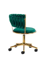 Mega Beauty Shop® Draaistoel LUX Groen fluweel