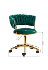 Mega Beauty Shop® Draaistoel LUX Groen fluweel