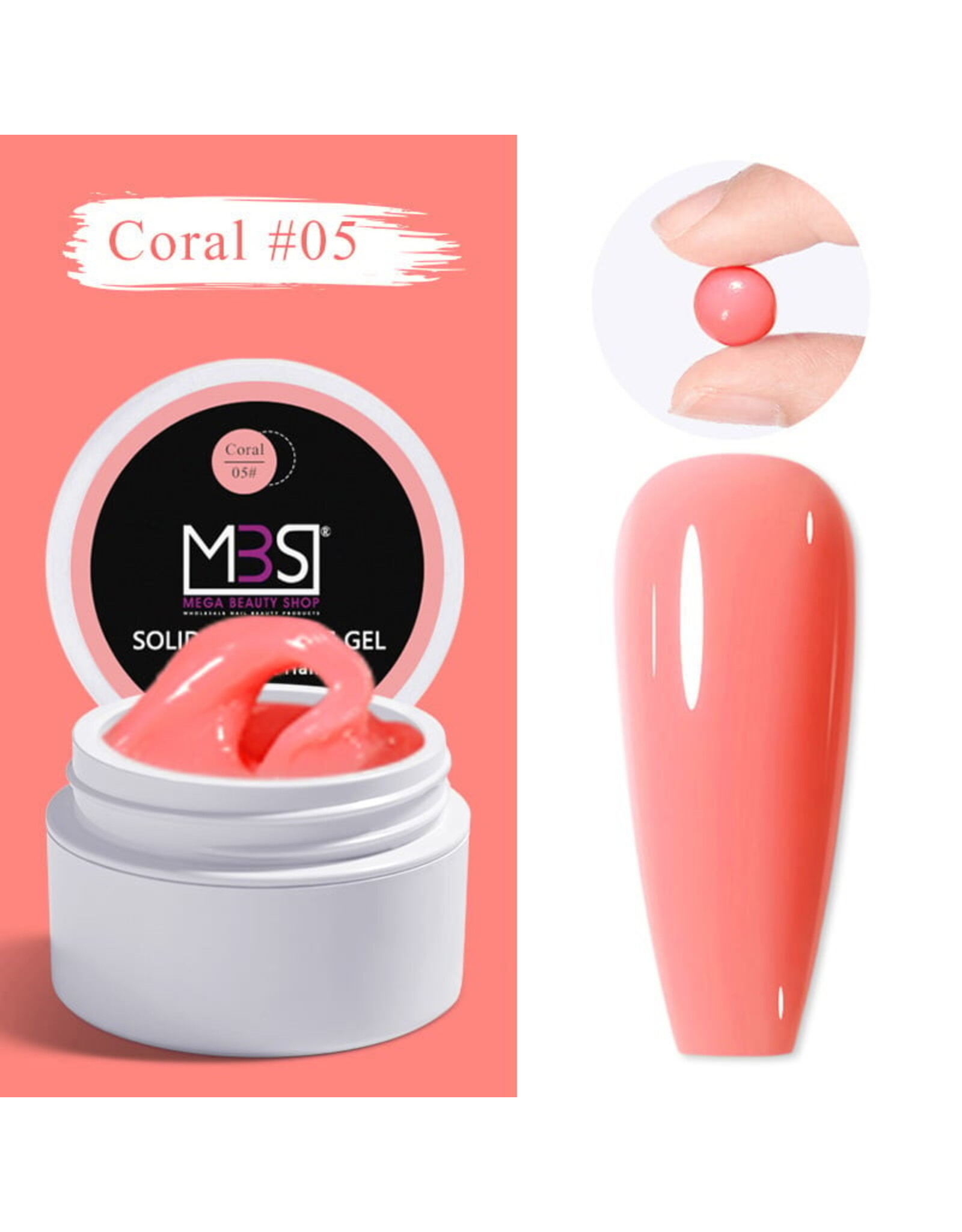 Mega Beauty Shop® Sculpting  3d gel coral 15gram TPO free