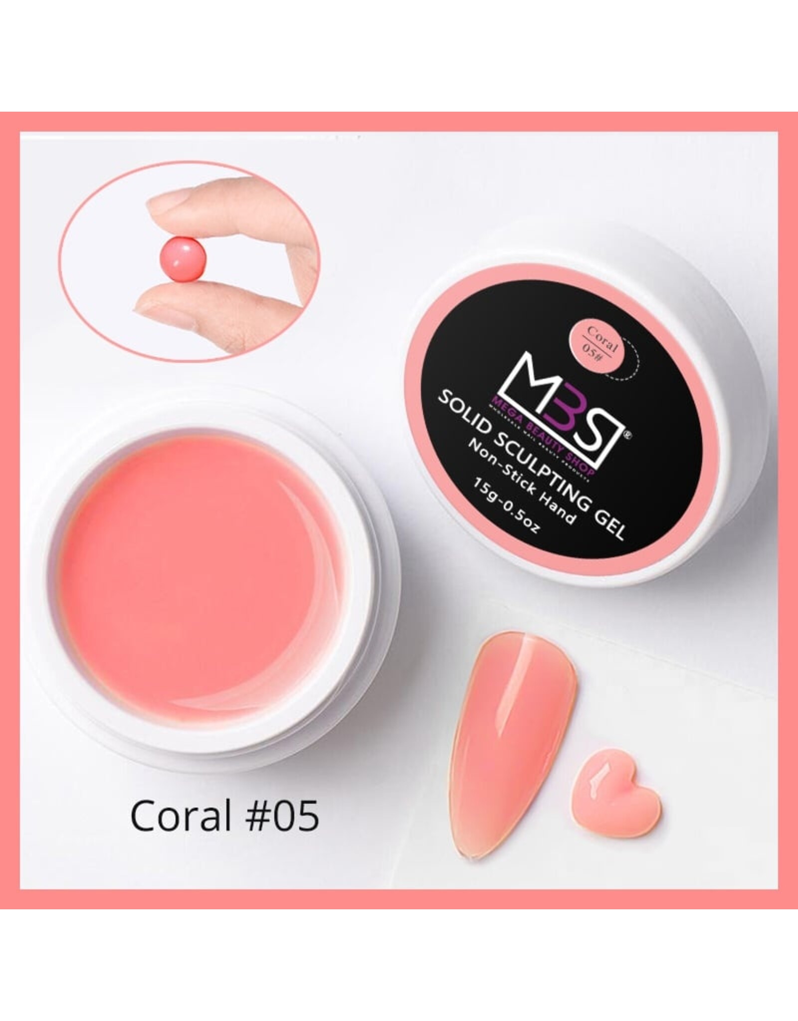 Mega Beauty Shop® Sculpting  3d gel coral 15gram TPO free