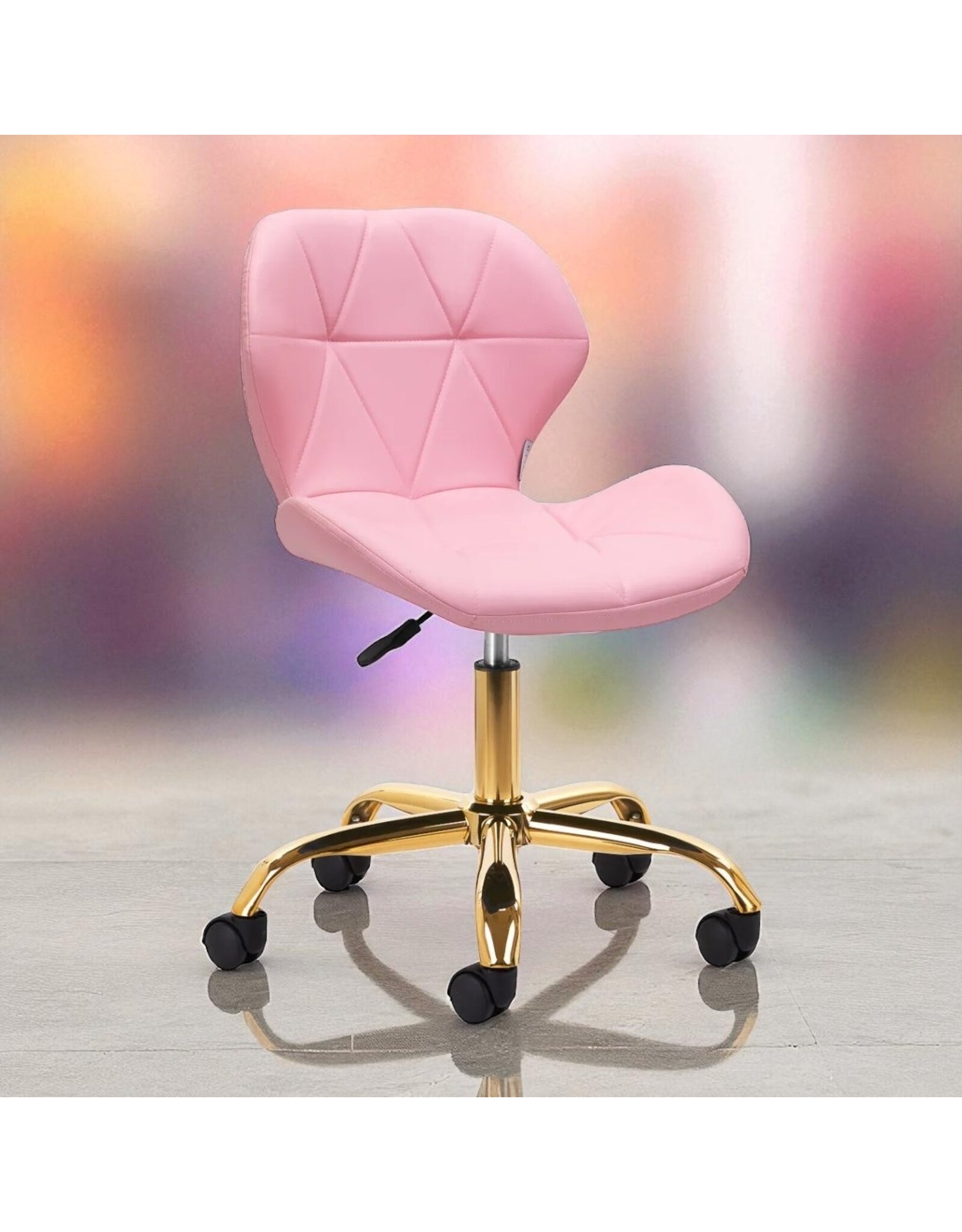 Mega Beauty Shop® Werkstoel Roze -goud