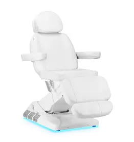 Mega Beauty Shop® Elektrische Behandelstoel  Luxury  (3 Motoren) Wit met Voetbediening