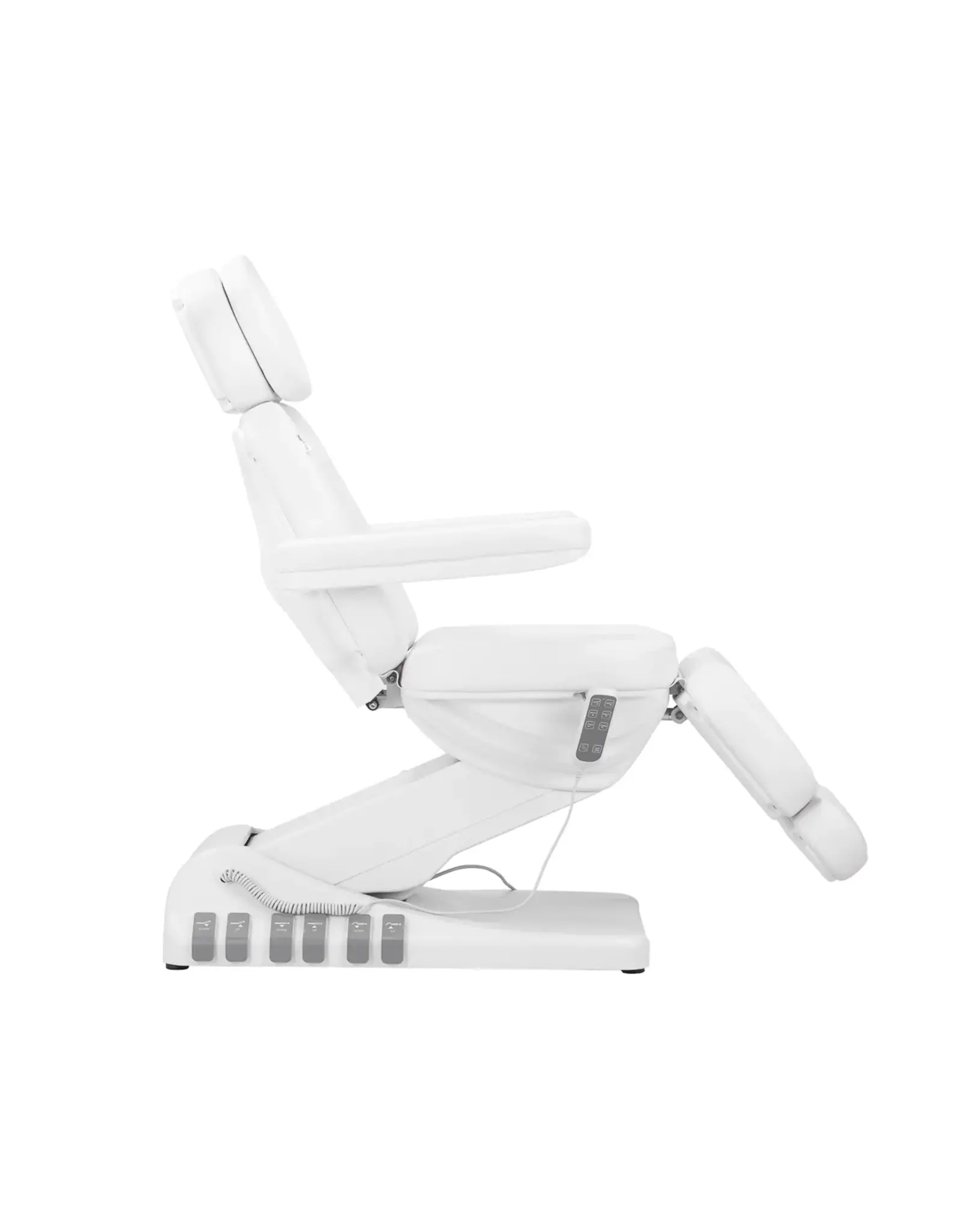 Mega Beauty Shop® Elektrische Behandelstoel  Luxury  (3 Motoren) Wit met Voetbediening