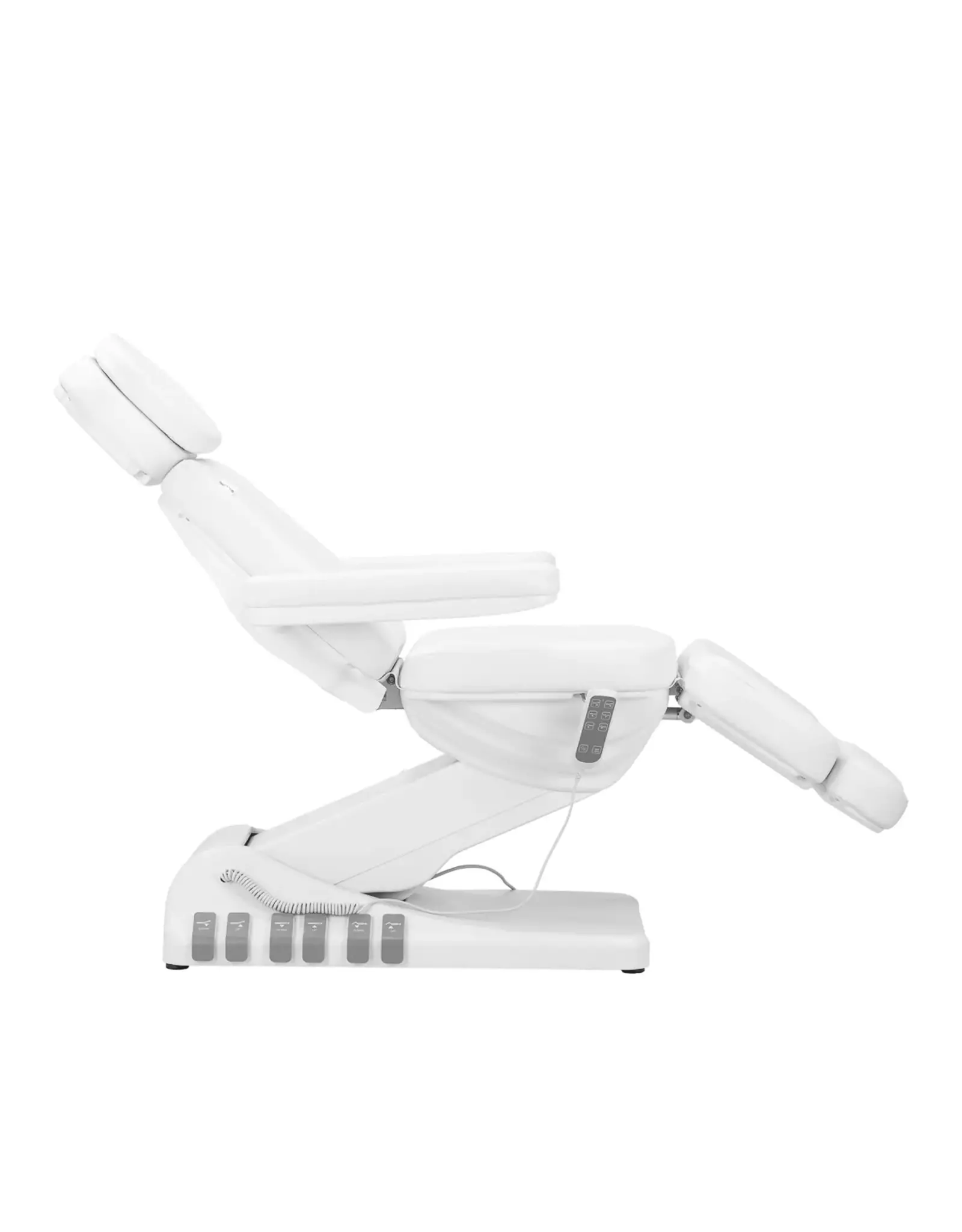 Mega Beauty Shop® Elektrische Behandelstoel  Luxury  (3 Motoren) Wit met Voetbediening